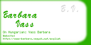 barbara vass business card